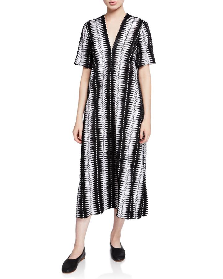 Leigh Lace-trim Striped