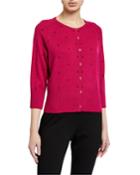 Santana Button-front Raglan-sleeve Cardigan W/