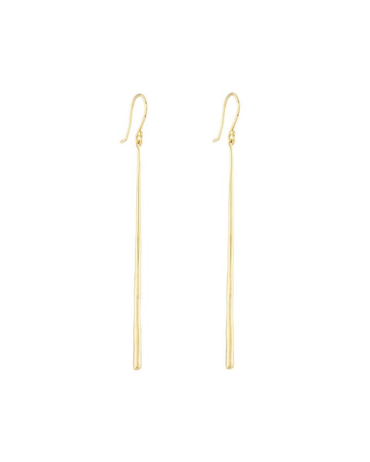 18k Classico Thin Elongated Earrings