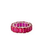 All-around Cubic Zirconia Ring, Pink,
