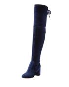 Owen Stretch-velvet Over-the-knee Boot