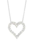 14k Diamond Heart Pendant Necklace,