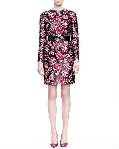 Bracelet-sleeve Floral-jacquard