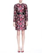 Bracelet-sleeve Floral-jacquard
