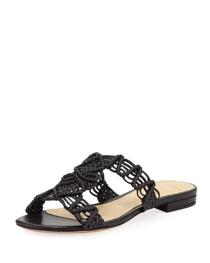 Rondah Crocheted Leather Slide