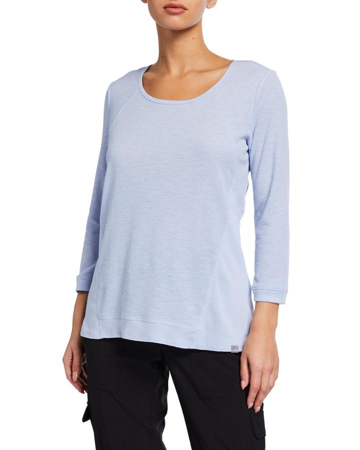 Solid Waffle-knit Tee