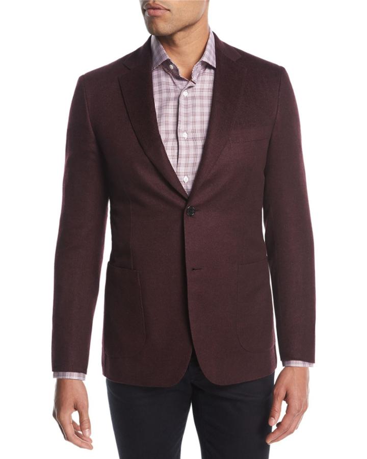 Cashmere-silk Two-button Blazer