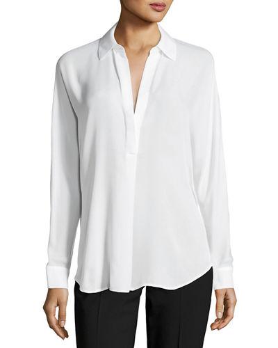 Shirred Split-neck