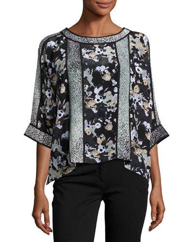 Floral-print Half-sleeve
