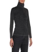Jersey Denim Turtleneck