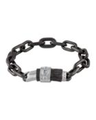 Two-tone Cable-chain Bracelet W/ Diamond