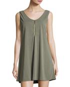 Front-zip Sleeveless