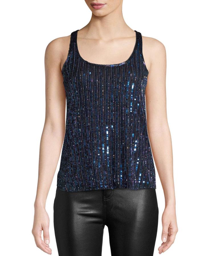 Nakita Sequined Racerback Top