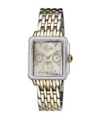 30mm Bari Diamond Bracelet Watch, Golden/steel