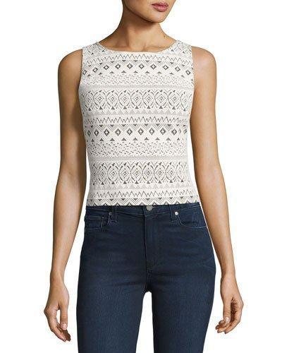 Geometric Knit Cropped Tank