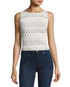 Geometric Knit Cropped Tank