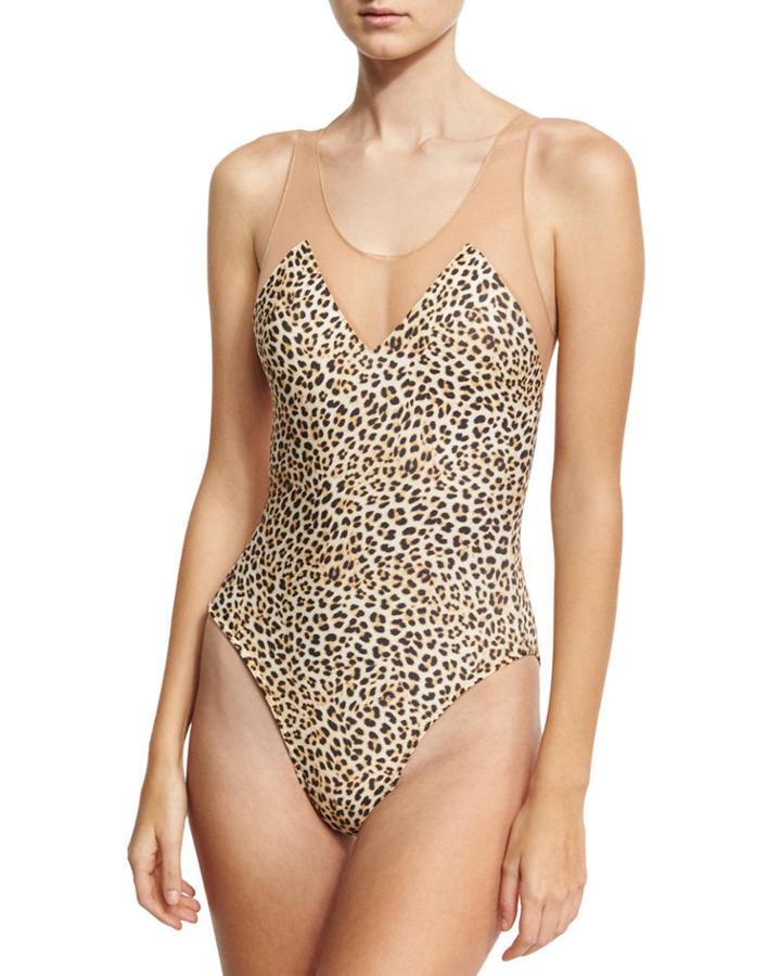 Mio Racer Mesh One-piece Swimsuit,