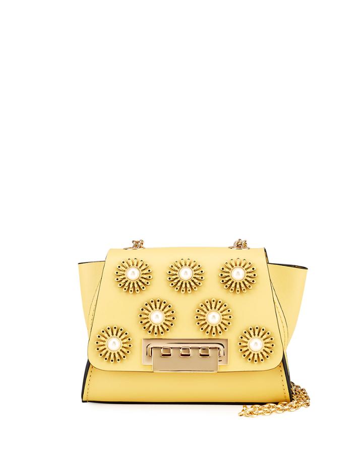 Eartha Mini Pearly Sunburst Crossbody Bag, Honey