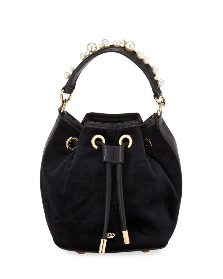 New Mini Velour Bucket Bag