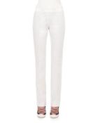 Francoise Straight-leg Pants, Cream