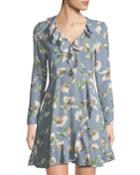 Floral-print Ruffle-trim