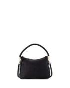 Benson Woven Leather Mini Hobo Bag, Black