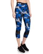 High-rise Camo-print Capri