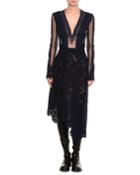 Mixed-lace Long-sleeve