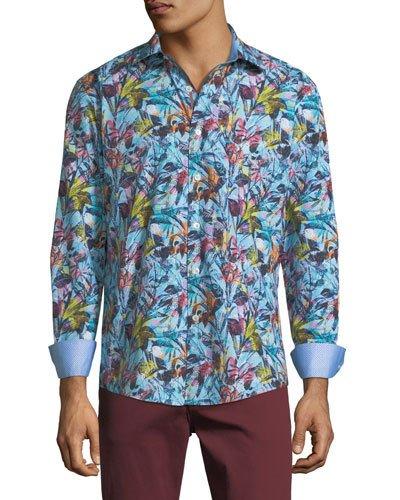 Shaped-fit Floral-print