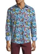 Shaped-fit Floral-print