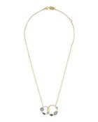 18k Rock Candy Double Circle Stone Necklace In