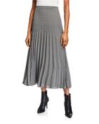 Pleated Polka Dot Print