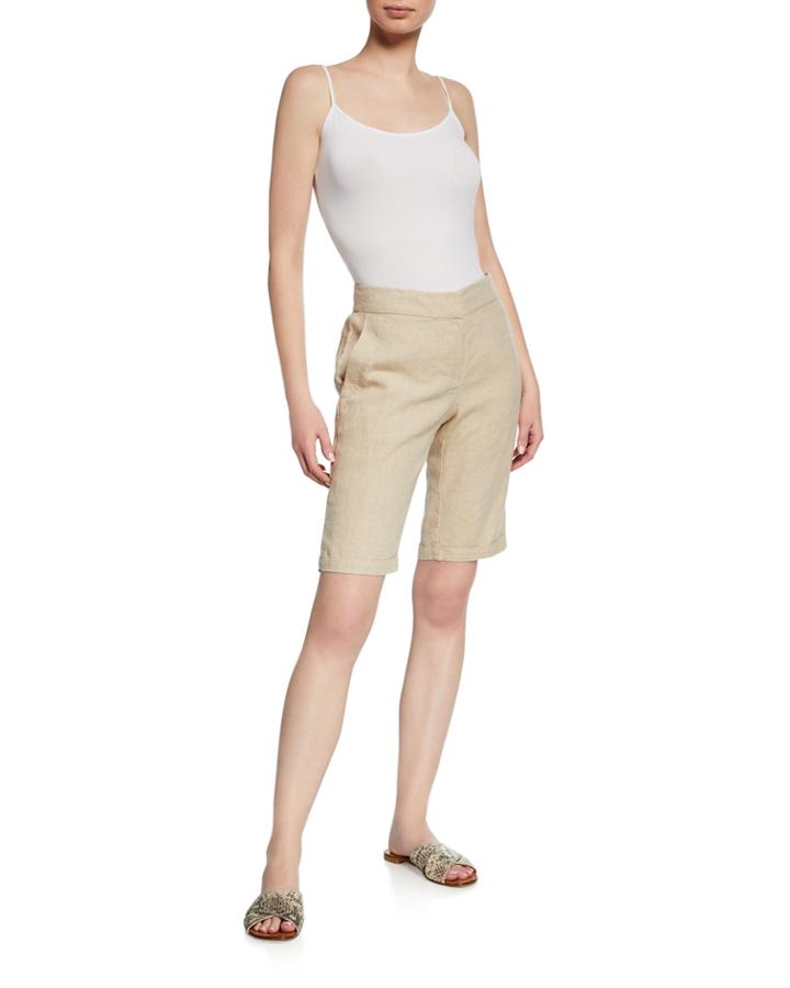 Petite Organic Linen Bermuda Walking