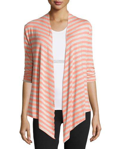 Meryl Half-sleeve Wrap Striped Sweater, Barcelona