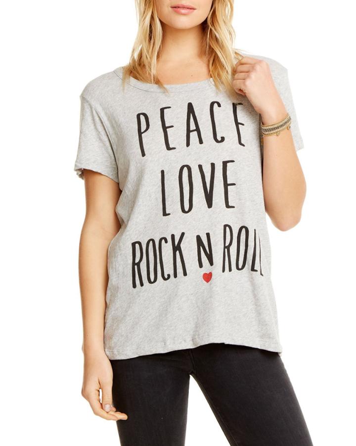 Peace Love Rock Cotton Tee