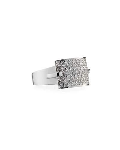 14k White Gold 7-row Diamond Ring, 0.85tcw,