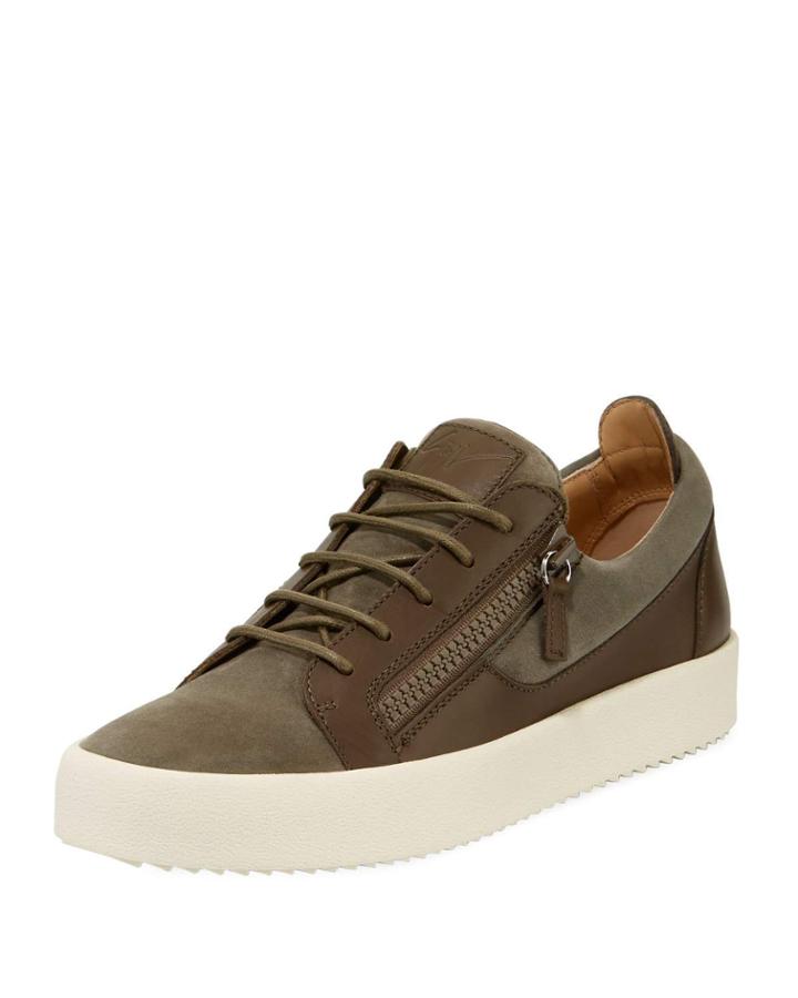 Men's Zip-side Low-top Sneakers,