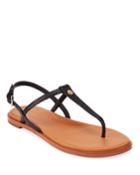 Flora Leather Thong
