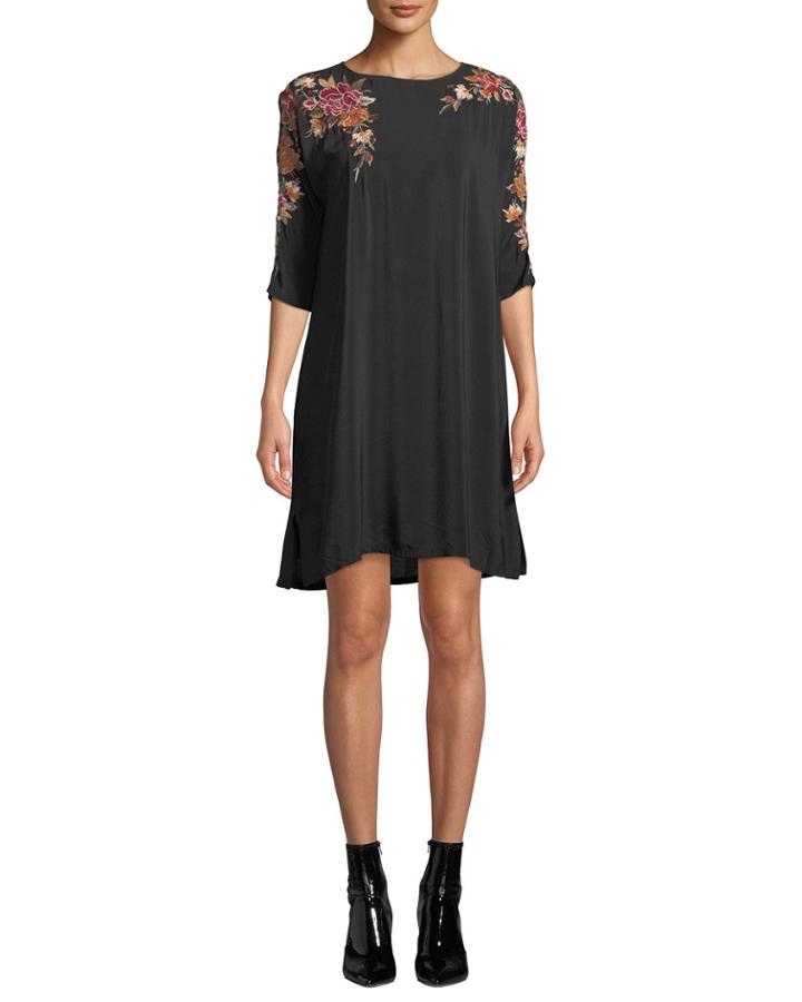 Sterling Floral-embroidered