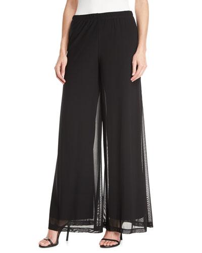 Palzzo Mesh Pull-on Pants