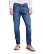 Men's Denim Slim-fit Pants, Blue