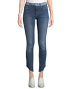 Loren Dilone Skinny Cropped Asymmetric Jeans