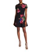 Tropical Dream Short-sleeve Knit Dress
