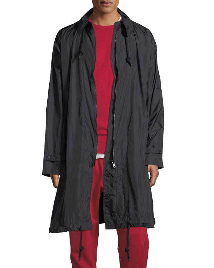 Packable Zip-front Nylon Coat