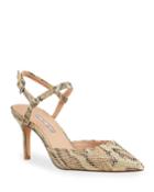 Authority Snake-print Slingback Pumps