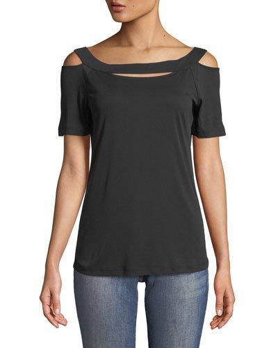 Cold-shoulder Cutout Tee