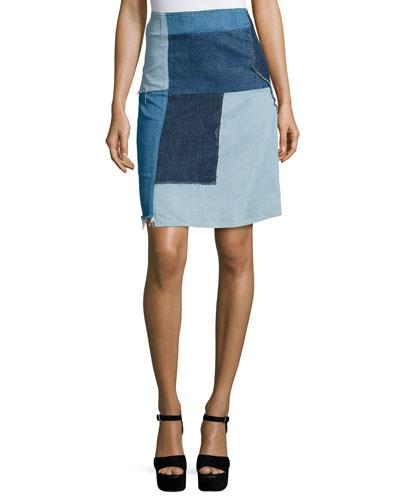 Turo Patchwork Denim A-line