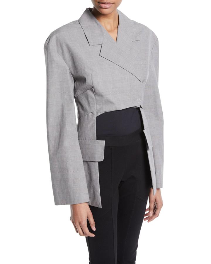 Deconstructed Cotton Blazer