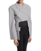 Deconstructed Cotton Blazer