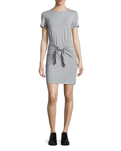 Dakui Rubric Tie-waist T-shirt Dress